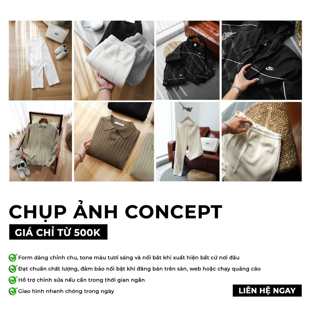 Bảng giá concept chụp ảnh sản phẩm